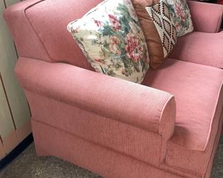 Pink Upholstered Loveseat (2 Available)