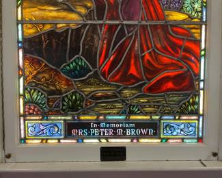 STUNNING Jesus In The Garden Of Gethsemane Stained Glass Window