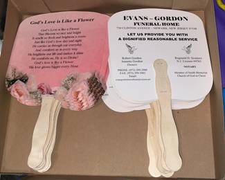 Vintage Funeral Home Paper Fans