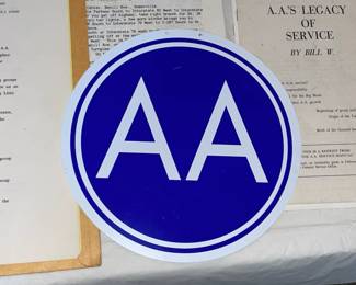 Vintage AA (Alcoholics Anonymous) Sign