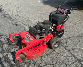 Gravely Pro-Walk 36C Commercial Walk Behind Lawn Mower Kawasaki W/ 36Inch Deck & Stand On Attachment (WORKS GREAT!)