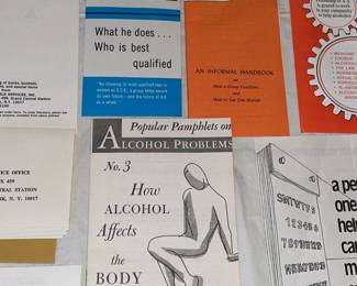 Vintage AA (Alcoholics Anonymous) Paper Ephemera