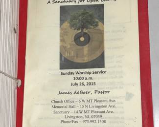 Vintage "The Federated Church Of Livingston" Stationary & Paper Ephemera