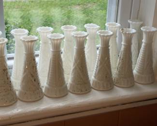 Vintage Milk Glass Vases