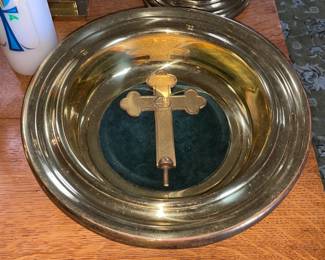 Vintage Donation/Offering/Collection Bowl W/ Felt Liner