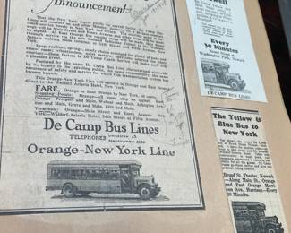 DeCamp Bus Lines Handmade Scrapbooks W/ Vintage & Original Newspaper Clippings Featuring The 1939/1940 NY World's Fair