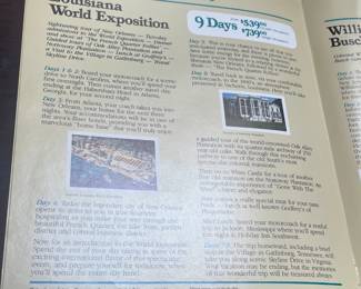 DeCamp Tours "1984 TLC Vacation Packages" Booklet