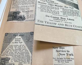 DeCamp Bus Lines Handmade Scrapbooks W/ Vintage & Original Newspaper Clippings Featuring The 1939/1940 NY World's Fair