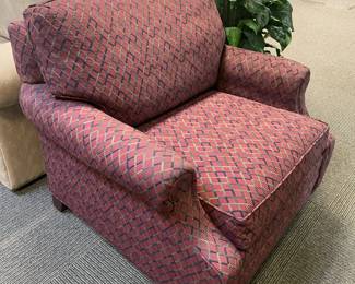 Red Upholstered Arm Chair