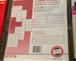Copier Labels