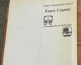 Vintage Essex County Transportation Map Featuring DeCamp Bus Lines