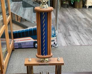Assorted Trophies Awarded To DeCamp Bus Lines
