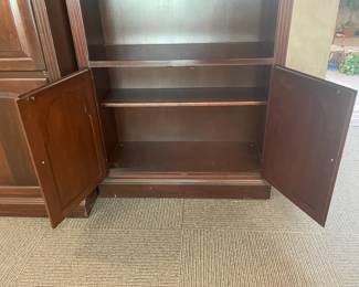 MASSIVE 3 Piece Sectional Wall Unit (2 Bookshelves & 1 Center Cabinet)