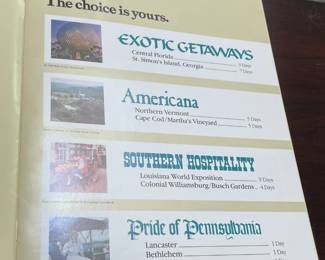DeCamp Tours "1984 TLC Vacation Packages" Booklet