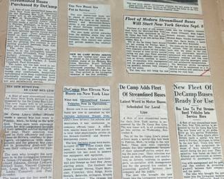 DeCamp Bus Lines Handmade Scrapbooks W/ Vintage & Original Newspaper Clippings Featuring The 1939/1940 NY World's Fair