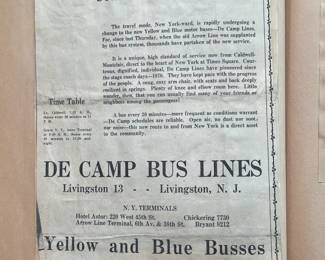 DeCamp Bus Lines Handmade Scrapbooks W/ Vintage & Original Newspaper Clippings Featuring The 1939/1940 NY World's Fair