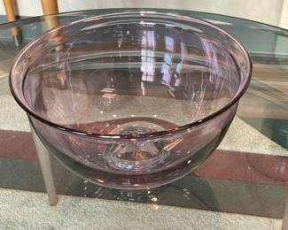 Decorative Purple Glass Bowl (Ethan Allen)