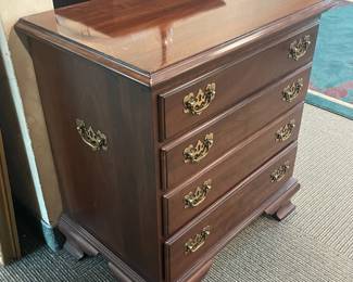 Wooden 4 Drawer Mini Dresser W/ Brass Hardware (Ethan Allen)