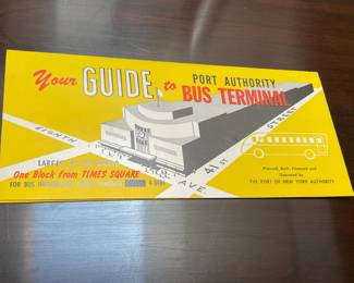 Vintage UN-USED Port Authority Bus Terminal Brochure