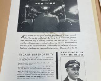 DeCamp Bus Lines Handmade Scrapbooks W/ Vintage & Original Newspaper Clippings Featuring The 1939/1940 NY World's Fair