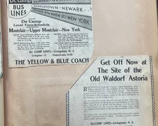 DeCamp Bus Lines Handmade Scrapbooks W/ Vintage & Original Newspaper Clippings Featuring The 1939/1940 NY World's Fair