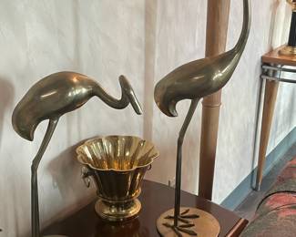 Brass Crane Figures