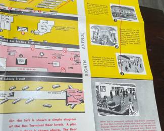 Vintage UN-USED Port Authority Bus Terminal Brochure