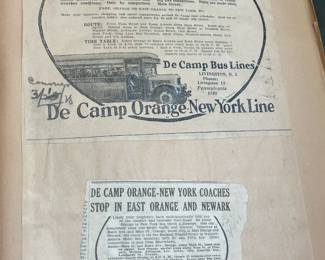 DeCamp Bus Lines Handmade Scrapbooks W/ Vintage & Original Newspaper Clippings Featuring The 1939/1940 NY World's Fair