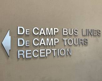 DeCamp Bus Lines Wall Directional Signs