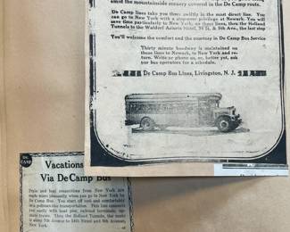 DeCamp Bus Lines Handmade Scrapbooks W/ Vintage & Original Newspaper Clippings Featuring The 1939/1940 NY World's Fair