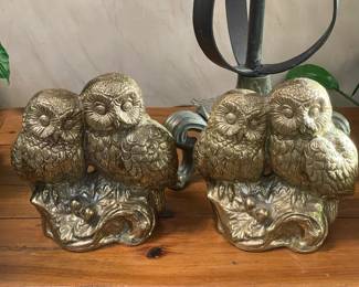 Brass Owl Bookends
