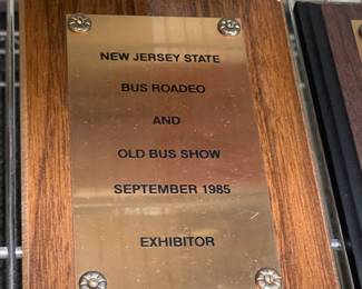 Assorted Award Plaques Awarded To DeCamp Bus Lines