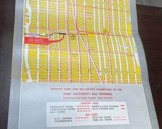 Vintage UN-USED Port Authority Bus Terminal Brochure