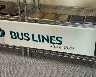 DeCamp Bus Lines Hanging Sign