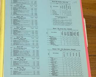 Vintage Binder FULL of Original DeCamp Bus Lines Timetables