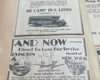 DeCamp Bus Lines Handmade Scrapbooks W/ Vintage & Original Newspaper Clippings Featuring The 1939/1940 NY World's Fair