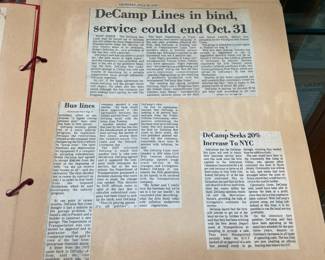 DeCamp Bus Lines Handmade Scrapbooks W/ Vintage & Original Newspaper Clippings Featuring The 1939/1940 NY World's Fair