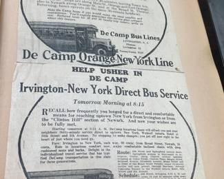 DeCamp Bus Lines Handmade Scrapbooks W/ Vintage & Original Newspaper Clippings Featuring The 1939/1940 NY World's Fair