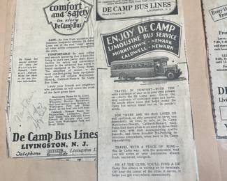 DeCamp Bus Lines Handmade Scrapbooks W/ Vintage & Original Newspaper Clippings Featuring The 1939/1940 NY World's Fair