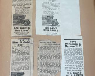 DeCamp Bus Lines Handmade Scrapbooks W/ Vintage & Original Newspaper Clippings Featuring The 1939/1940 NY World's Fair