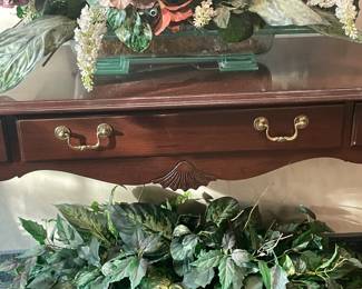 Wooden Console Table W/ 3 Drawers & Brass Hardware (Ethan Allen)