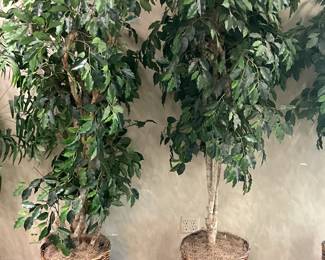 An Assortment Of Faux Plants, Ivy, Floral Arrangements, & OVERSIZED Trees