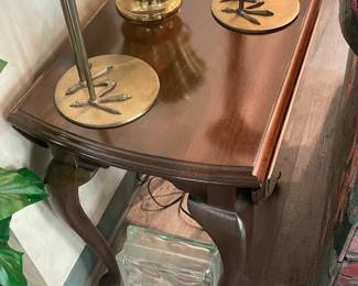 Wooden End Table W/ Drop Down Sides