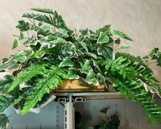 An Assortment Of Faux Plants, Ivy, Floral Arrangements, & OVERSIZED Trees
