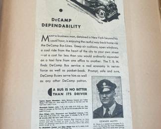 DeCamp Bus Lines Handmade Scrapbooks W/ Vintage & Original Newspaper Clippings Featuring The 1939/1940 NY World's Fair
