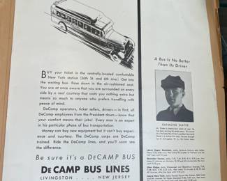 DeCamp Bus Lines Handmade Scrapbooks W/ Vintage & Original Newspaper Clippings Featuring The 1939/1940 NY World's Fair