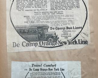 DeCamp Bus Lines Handmade Scrapbooks W/ Vintage & Original Newspaper Clippings Featuring The 1939/1940 NY World's Fair