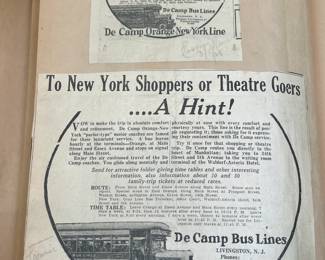 DeCamp Bus Lines Handmade Scrapbooks W/ Vintage & Original Newspaper Clippings Featuring The 1939/1940 NY World's Fair