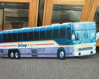 DeCamp Bus Lines Diecut Bus Shaped Sign