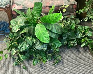 An Assortment Of Faux Plants, Ivy, Floral Arrangements, & OVERSIZED Trees